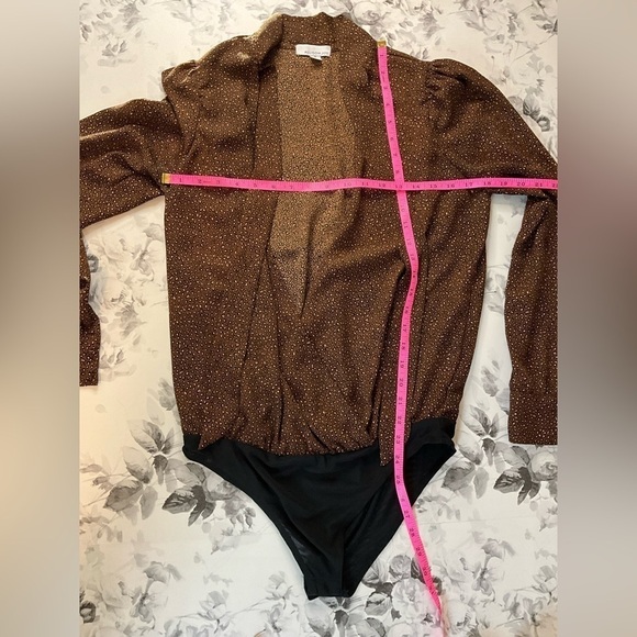 Allison Joy Brown & Black Leopard Print Long Sleeve Bodysuit - Picture 9 of 16